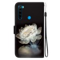 For Xiaomi Redmi Note 8 Crystal Texture Colored Drawing Leather Phone Case(Crystal Peony)