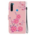 For Xiaomi Redmi Note 8 Crystal Texture Colored Drawing Leather Phone Case(Cherry Blossoms)