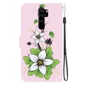 For Xiaomi Redmi Note 8 Pro Crystal Texture Colored Drawing Leather Phone Case(Lily)