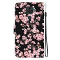 For Xiaomi Redmi Note 9 Crystal Texture Colored Drawing Leather Phone Case(Plum Bossom)