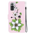 For Xiaomi Redmi Note 10 Lite Crystal Texture Colored Drawing Leather Phone Case(Lily)