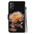 For Xiaomi Redmi Note 11 Pro Global Crystal Texture Colored Drawing Leather Phone Case(Gold Peony)