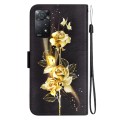 For Xiaomi Redmi Note 11 Pro Global Crystal Texture Colored Drawing Leather Phone Case(Gold Butterfl