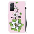 For Xiaomi Redmi Note 11 Pro Global Crystal Texture Colored Drawing Leather Phone Case(Lily)