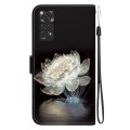 For Xiaomi Redmi Note 11 Global Crystal Texture Colored Drawing Leather Phone Case(Crystal Peony)