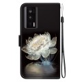 For Xiaomi Poco F5 Pro Crystal Texture Colored Drawing Leather Phone Case(Crystal Peony)