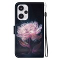 For Xiaomi Poco F5 / Redmi Note 12 Turbo Crystal Texture Colored Drawing Leather Phone Case(Purple P
