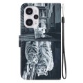 For Xiaomi Poco F5 / Redmi Note 12 Turbo Crystal Texture Colored Drawing Leather Phone Case(Cat Tige