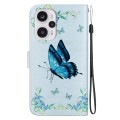 For Xiaomi Poco F5 / Redmi Note 12 Turbo Crystal Texture Colored Drawing Leather Phone Case(Blue Pan