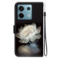 For Xiaomi Redmi Note 13 Pro 5G Crystal Texture Colored Drawing Leather Phone Case(Crystal Peony)
