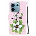 For Xiaomi Redmi Note 13 Pro 5G Crystal Texture Colored Drawing Leather Phone Case(Lily)