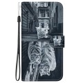 For Xiaomi Redmi K70E / Poco X6 Pro Crystal Texture Colored Drawing Leather Phone Case(Cat Tiger Ref