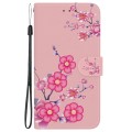 For Xiaomi Redmi Note 13 4G Global Crystal Texture Colored Drawing Leather Phone Case(Cherry Blossom