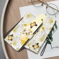 For OPPO Reno11 F Global Crystal Texture Colored Drawing Leather Phone Case(Gold Butterfly Epiphyllu