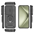 For Huawei Pura 70 Ultra Sliding Camshield TPU + PC Shockproof Phone Case with Holder(Black)