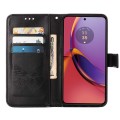 For Motorola Moto G84 Embossed Butterfly Leather Phone Case(Black)