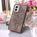 For Motorola Moto G Play 4G 2024 Embossed Butterfly Leather Phone Case(Grey)