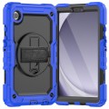 For Samsung Galaxy Tab A9 Silicone + PC Tablet Case with Shoulder Strap(Blue)