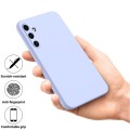 For Samsung Galaxy A35 5G Pure Color Liquid Silicone Shockproof Full Coverage Phone Case(Purple)
