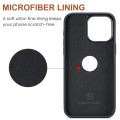 For iPhone 15 Pro DG.MING M5 Series Zip RFID Multi Card Detachable Leather Phone Case(Purple)