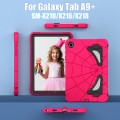 For Samsung Galaxy Tab A9+ Spider Silicone Hybrid PC Shockproof Tablet Case(Strawberry Black)