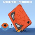 For Samsung Galaxy Tab A9+ Spider Silicone Hybrid PC Shockproof Tablet Case(Orange Black)