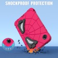 For Samsung Galaxy Tab A9 Spider Silicone Hybrid PC Shockproof Tablet Case(Strawberry Black)