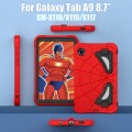 For Samsung Galaxy Tab A9 Spider Silicone Hybrid PC Shockproof Tablet Case(Red Black)