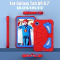 For Samsung Galaxy Tab A9 Spider Silicone Hybrid PC Shockproof Tablet Case(Red Blue)