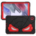 For Samsung Galaxy Tab A7 Lite T220 Spider Silicone Hybrid PC Shockproof Tablet Case(Black Red)