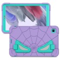 For Samsung Galaxy Tab A7 Lite T220 Spider Silicone Hybrid PC Shockproof Tablet Case(Purple Green)
