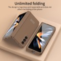 For Samsung Galaxy Z Fold4 5G Extraordinary Series Hinged Folding Full Phone Case(Coffee)