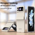 For Samsung Galaxy Z Flip3 5G Extraordinary Series Hinged Folding Full Phone Case(Coffee)