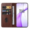 For OnePlus Ace 3V Magnetic Closure Leather Phone Case(Brown)