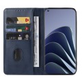 For OnePlus 10 Pro Magnetic Closure Leather Phone Case(Blue)