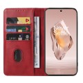 For OnePlus Ace 3 / 12R Magnetic Closure Leather Phone Case(Red)