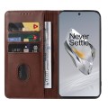 For OnePlus 12 Magnetic Closure Leather Phone Case(Brown)