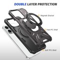 For iPhone 15 Pro Max MagSafe Magnetic Shockproof Phone Case with Ring Holder(Dark Grey)