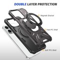 For iPhone 15 Pro MagSafe Magnetic Shockproof Phone Case with Ring Holder(Dark Grey)