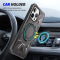 For iPhone 14/13 MagSafe Magnetic Shockproof Phone Case with Ring Holder(Dark Grey)