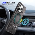 For iPhone 11 MagSafe Magnetic Shockproof Phone Case with Ring Holder(Dark Grey)