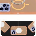 For iPhone 15 Pro Shockproof MagSafe Magnetic Phone Case(Transparent Gold)