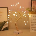 36 LEDs Pearl Tree Copper Wire Table Lamp Creative Decoration Touch Control Night Light (Warm White
