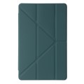 For Xiaomi Redmi Pad SE Deformation Silicone Leather Tablet Case(Deep Green)