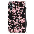 For Samsung Galaxy M14 Crystal Texture Colored Drawing Leather Phone Case(Plum Bossom)