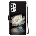 For Samsung Galaxy A53 5G Crystal Texture Colored Drawing Leather Phone Case(Crystal Peony)