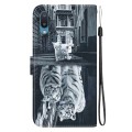 For Samsung Galaxy A02 / M02 Indian Crystal Texture Colored Drawing Leather Phone Case(Cat Tiger Ref