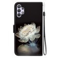For Samsung Galaxy A32 5G Crystal Texture Colored Drawing Leather Phone Case(Crystal Peony)