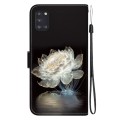 For Samsung Galaxy A31 Crystal Texture Colored Drawing Leather Phone Case(Crystal Peony)