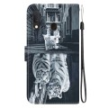 For Samsung Galaxy A10e / A20e Crystal Texture Colored Drawing Leather Phone Case(Cat Tiger Reflecti